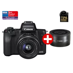   Canon EOS M50 váz (black) + EF-M 15-45mm IS STM + EF-M 22mm /2.0 STM (2680C032)