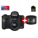 Canon EOS M50 váz (black) + EF-M 15-45mm IS STM + EF-M 22mm /2.0 STM (2680C032)
