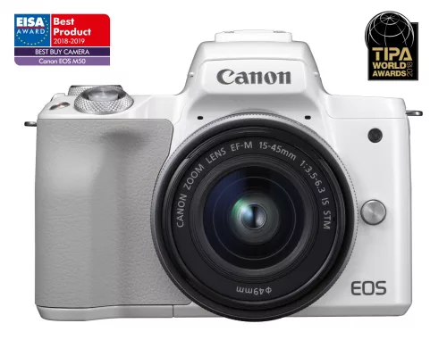 Canon EOS M50 váz (white) + EF-M 15-45mm /3.5-6.3 IS STM (2681C012)