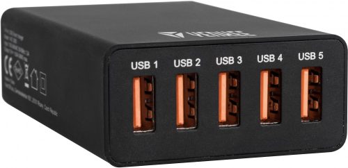 Yenkee YAC 3005BK USB töltőállomás 5 port (30015711)