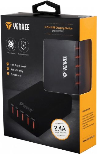Yenkee YAC 3005BK USB töltőállomás 5 port (30015711)