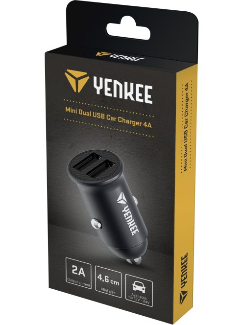 YENKEE YAC 2012 mini USB autós töltő (4A)