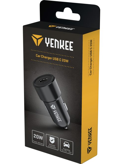 YENKEE YAC 2035 USB-C autós töltő (QC/PD) (20W)