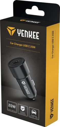YENKEE YAC 2035 USB-C autós töltő (QC/PD) (20W)