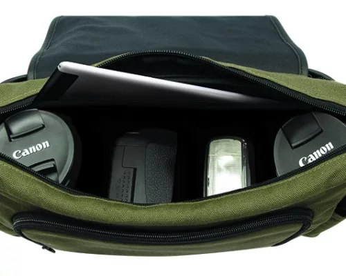 Canon MS12 fotós oldaltáska - olívazöld színű