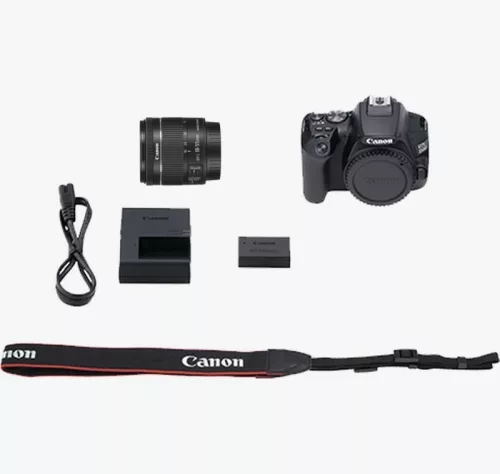 Canon EOS 250D body 1+2 years warranty** + EF-S 18-55mm /4-5.6 IS STM, black (3454C002)