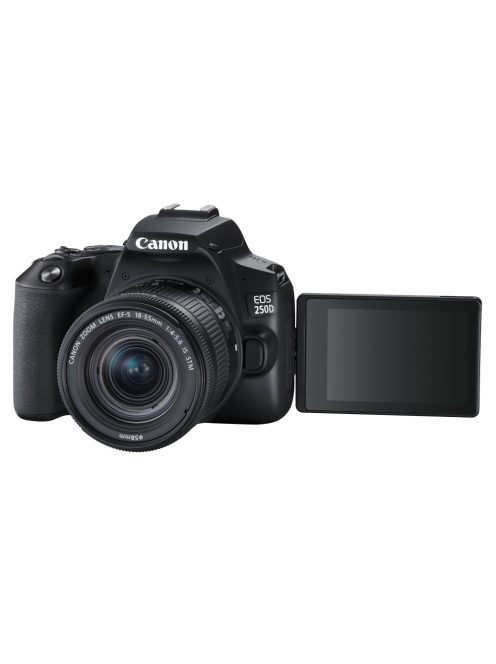 Canon EOS 250D Gehäuse 1+2 Jahre Garantie** + EF-S 18-55mm /4-5.6 IS STM, schwarz (3454C002)