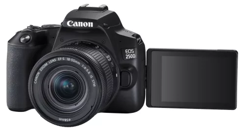 Canon EOS 250D body 1+2 years warranty** + EF-S 18-55mm /4-5.6 IS STM, black (3454C002)