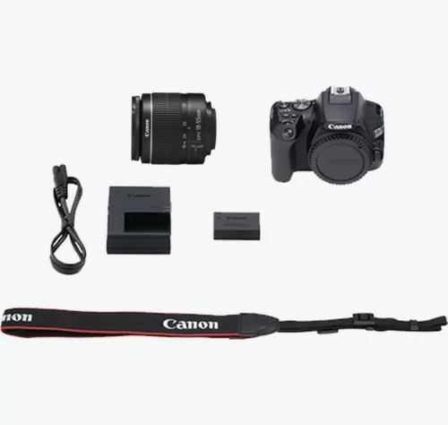 Canon EOS 250D body 1+2 years warranty** + EF-S 18-55mm /3.5-5.6 III, black (3454C003)