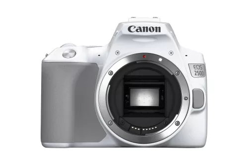 Canon EOS 250D body 1+2 years warranty** + EF-S 18-55mm /4-5.6 IS STM, white (3458C001)