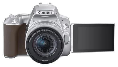 Canon EOS 250D body 1+2 years warranty** + EF-S 18-55mm /4-5.6 IS STM, silver (3461C001)