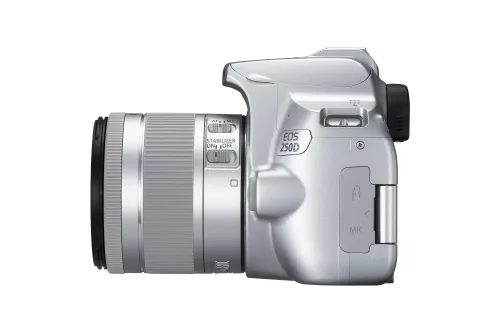 Canon EOS 250D body 1+2 years warranty** + EF-S 18-55mm /4-5.6 IS STM, silver (3461C001)