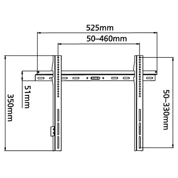 STELL SHO 1020S univerzális TV falikonzol (ezüst) (25"-50")