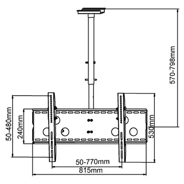 Stell SHO 1070-mennyezeti, dönthető univerzális TV tartó