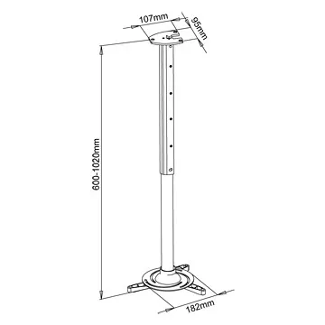 Stell SHO 1091-kihúzható mennyezeti projektor tartó konzol