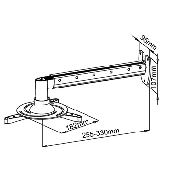 Stell SHO 1092-kihúzható fali projektor tartó konzol
