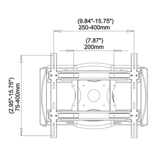 Stell SHO 8050 PRO PROFESSZIONÁLIS KIHÚZHATÓ ÁLLÍTHATÓ TV-TARTÓ KONZOL 30" - 60"