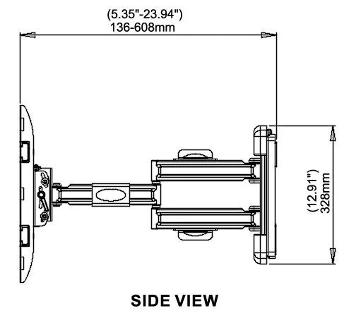 Stell SHO 8055-teleszkópos, dönthető TV tartó konzol