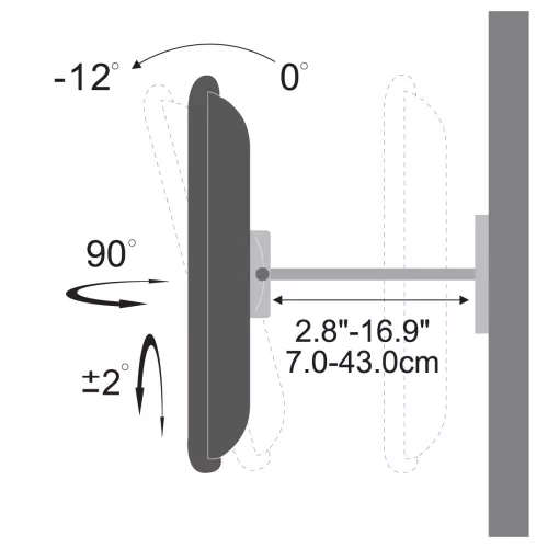 Stell SHO 2050-dönthető, kihúzható 30"-50" TV tartó konzol