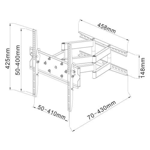 Stell SHO 2050-dönthető, kihúzható 30"-50" TV tartó konzol