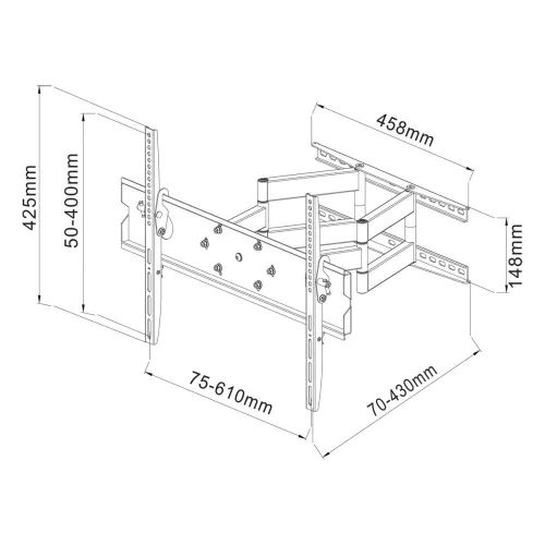 Stell SHO 2051 SLIM dönthető kihúzható univerzális TV tartó