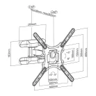 Stell SHO 7600 SLIM-kihúzható sima 23"-70" TV tartó konzol
