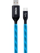 Yenkee YCU 231 BE kábel USB-A /// micro USB (1m) (blue) (LED) (35052175)