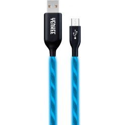   Yenkee YCU 231 BE kábel USB-A /// micro USB (1m) (blue) (LED) (35052175)