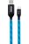 Yenkee YCU 231 BE kábel USB-A /// micro USB (1m) (blue) (LED) (35052175)