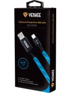 Yenkee YCU 231 BE kábel USB-A /// micro USB (1m) (blue) (LED) (35052175)