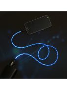Yenkee YCU 231 BE kábel USB-A /// micro USB (1m) (blue) (LED) (35052175)