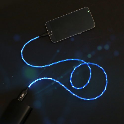 Yenkee YCU 231 BE kábel USB-A /// micro USB (1m) (blue) (LED) (35052175)