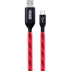   Yenkee YCU 231 kábel USB A 2.0 / micro USB (1m) (red) (LED) (35052177)