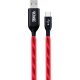 Yenkee YCU 231 kábel USB A 2.0 / micro USB (1m) (red) (LED) (35052177)