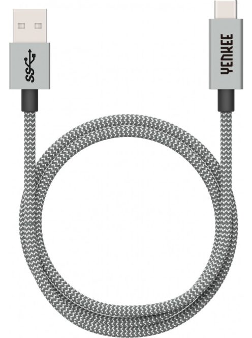 Yenkee YCU 311 GY kábel USB-A /// USB-C (1m) (gray) (35052238)