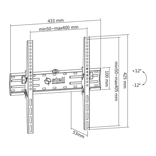 Stell SHO 3300 SLIM MK2 DÖNTHETŐ SLIM UNIVERZÁLIS TV TARTÓ 30" - 60"
