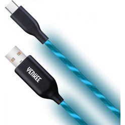   Yenkee YCU 341 BE kábel USB-A /// USB-C (1m) (blue) (LED) (35053491)