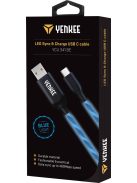 Yenkee YCU 341 BE kábel USB-A /// USB-C (1m) (blue) (LED) (35053491)
