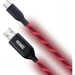   Yenkee YCU 341 kábel USB A 2.0 / USB C (1m) (red) (LED) (35053492)