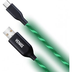   Yenkee YCU 341 kábel USB A 2.0 / USB C (1m) (green) (LED) (35053493)