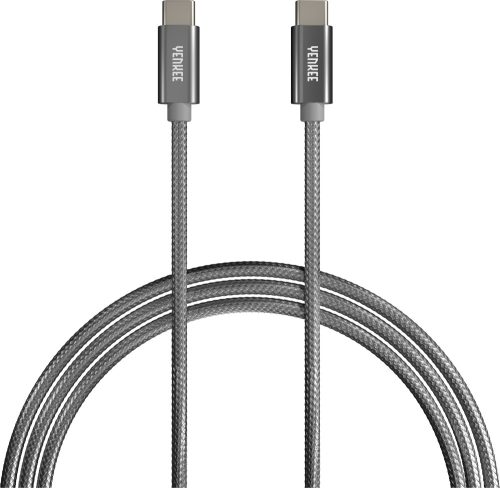 Yenkee YCU C102 SR kábel USB-C /// USB-C (2m) (silver) (35055950)