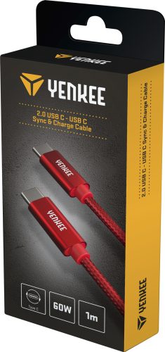 Yenkee YCU C102 RD kábel USB-C /// USB-C (2m) (red) (35056016)