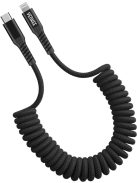 Yenkee YCU 503 BK USB-C // Lightning spirál kábel