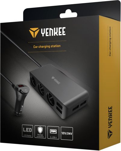 YENKEE YAC 450 töltőállomás autóba (12V/24V)