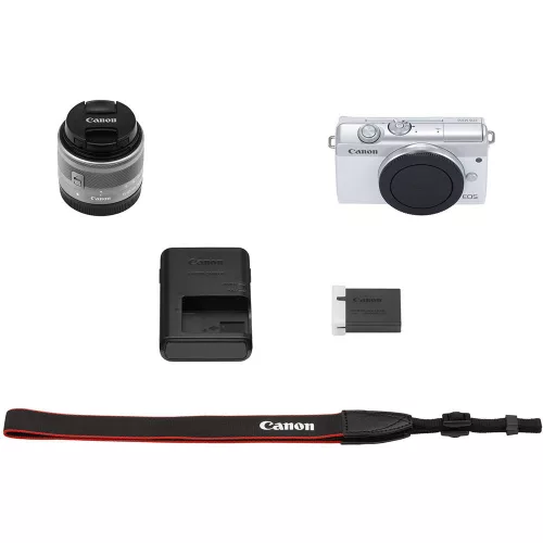 Canon EOS M200 (white) + EF-M 15-45mm / 3.5-6.3 IS STM (3700C010)