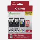 Canon PG-560XL (2x) // CL-561XL (1x) (+50db 10x15cm papír) multipack (42,9ml) (3712C012)