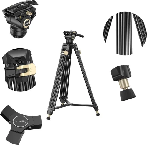 SmallRig 3751P AD-01 Pro Heavy-Duty Fluid Head Tripod
