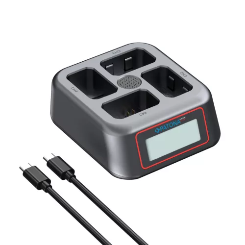 PATONA (QUAD) (LCD) akkumulátor töltő // Battery Charger (for Sony NP-FW50) (4154)