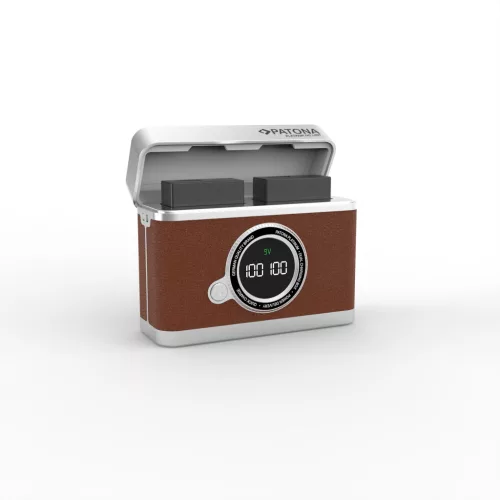 PATONA (DUAL) (LCD) akkumulátor töltő // Battery Charger (for Canon LP-E6 series) (4157)