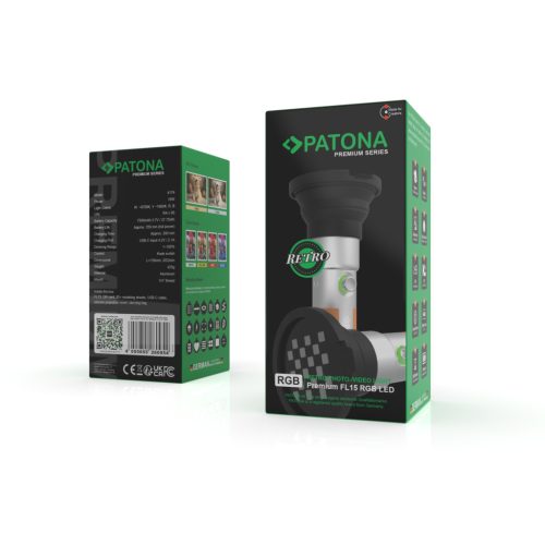 PATONA FL15 Prémium RGB LED Retró Videólámpa (10W) (4174)